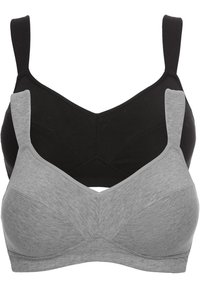bonprix 2PACK - Bustino - black, grey