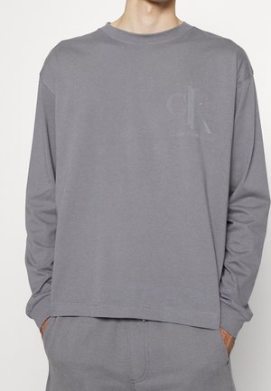 Maglietta a manica lunga - mottled dark grey