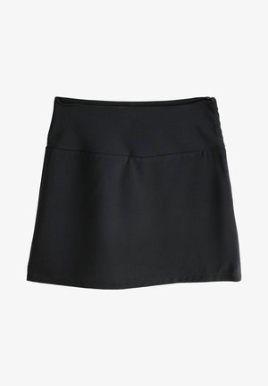 Must on sileda tekstuuriga must seelik, põlveni ulatuva disainiga ja lihtsa elastse vöökohtadega. Tagaküljel on diskreetne lukustus.