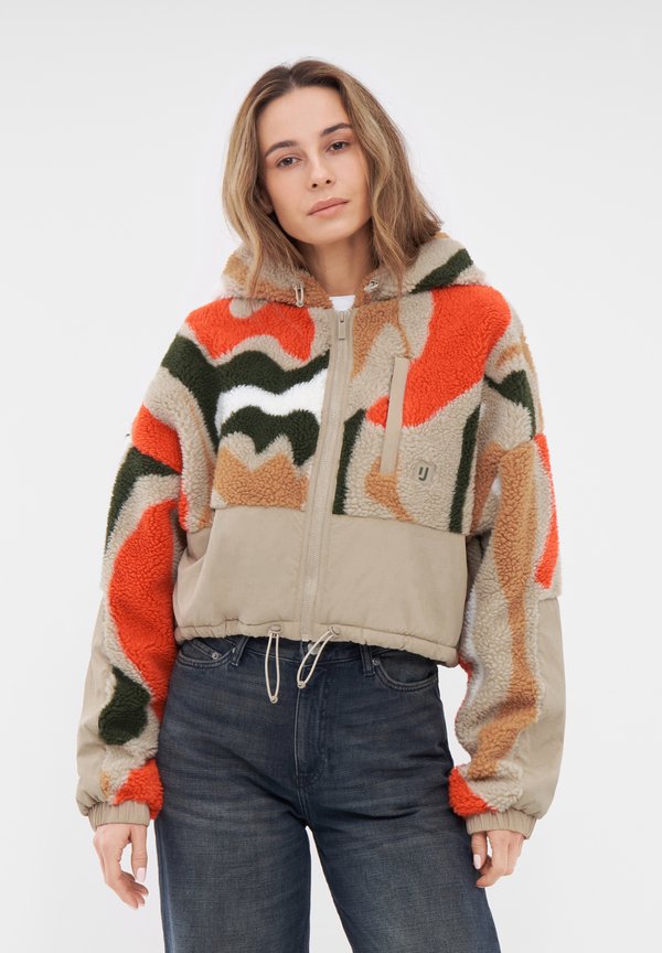 CAREY - Fleecejacke - beige print