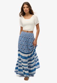 Superdry & Co PRINTED  - Gonna lunga - tala tile border blue