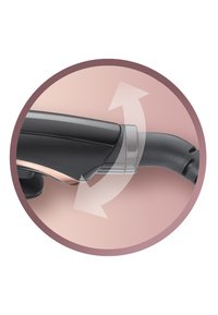 Svart och grå hörsnäcka med en klar plastanslutning. Cirkulär detalj på hörsnäckan framhäver justerbara funktioner och ergonomisk design.