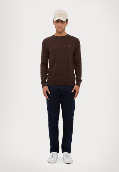 Polo Ralph Lauren SLIM FIT WASHABLE WOOL CREWNECK JUMPER  - Camisola - cacao brown heather