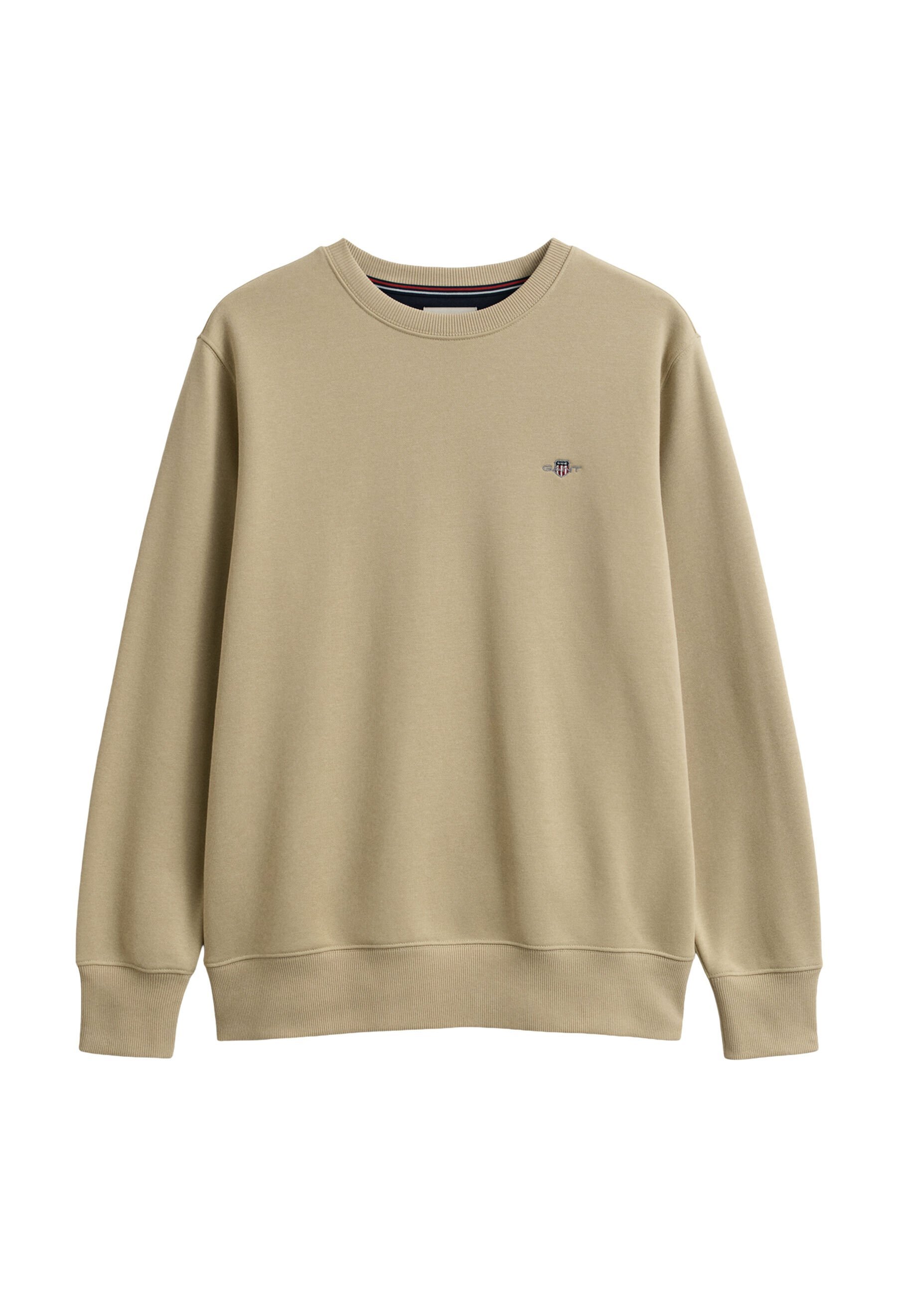 GANT REG SHIELD C NECK - Mikina - oat beige
