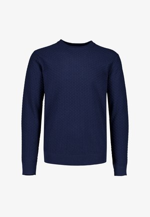 Lindbergh, LINDBERGH STRUCTURE O-NECK KNIT L/S - Neule - navy