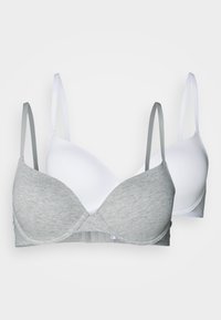 2 PACK - Underwired bra - white/grey