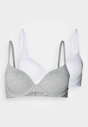 2 PACK - Soutien-gorge à armatures - white/grey