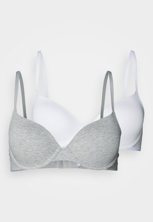 2 PACK - Bügel BH - white/grey