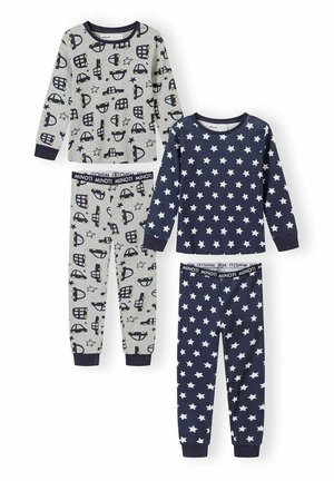 2 PACK LONG SLEEVE SET - Nachtwäsche Set - navy grey