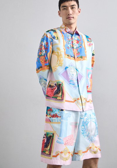 Versace GALLERY - Kratke hlače - blue/pastel pink/multicolor