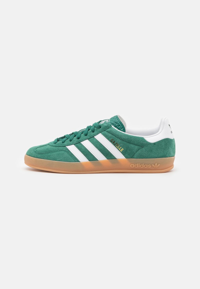 adidas Originals GAZELLE INDOOR - Baskets basses - collegiate green/footwear white/vert fonc?� 