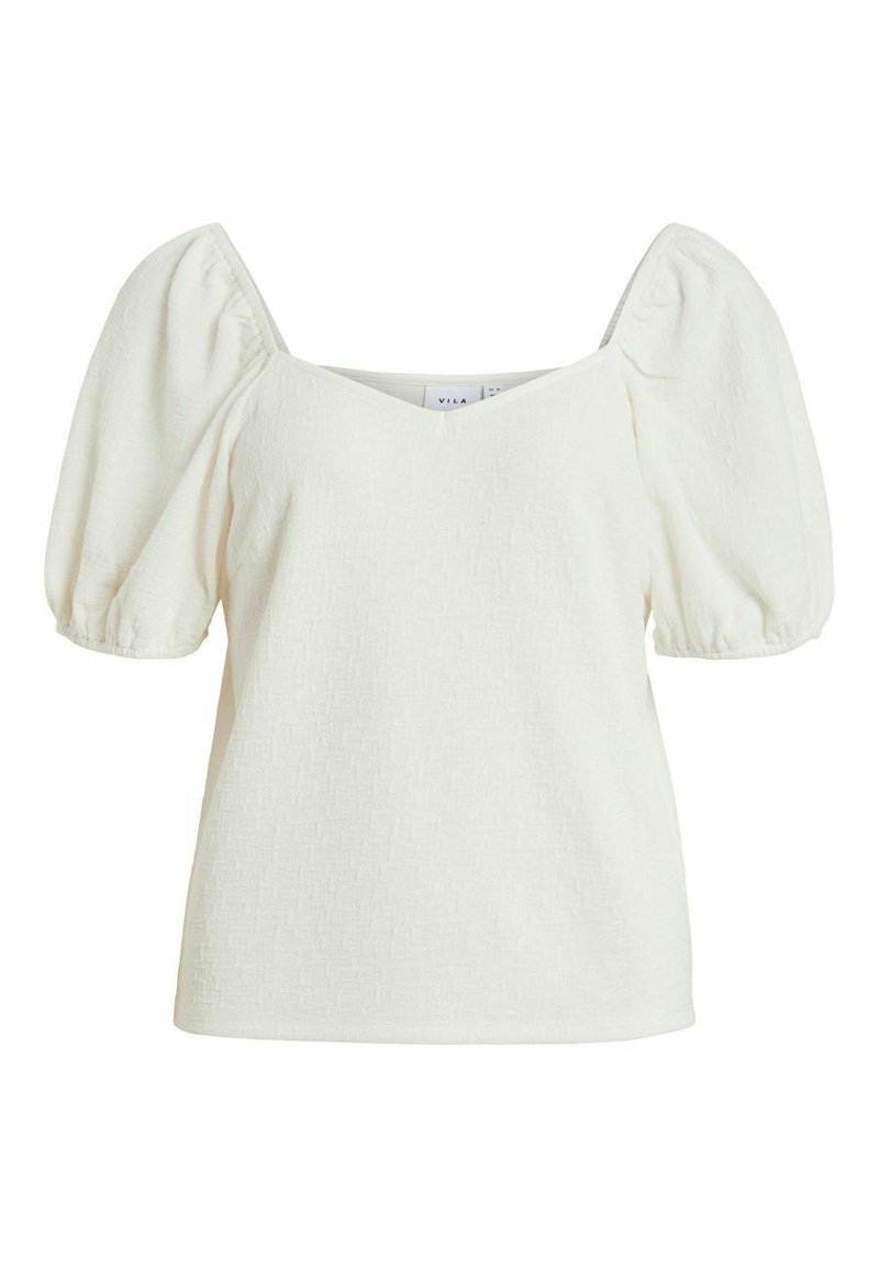 Damen T-Shirts | Vila KARREEAUSSCHNITT Bluse cloud dancer/offwhite - JR47102 Damen T-Shirts | Vila KARREEAUSSCHNITT Bluse cloud dancer/offwhite - JR47102