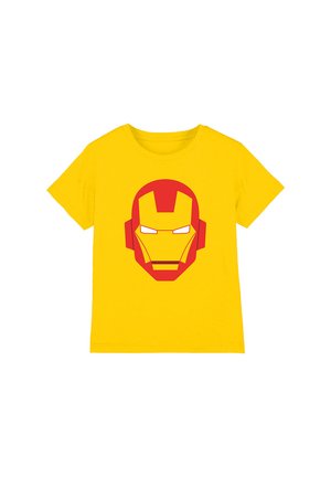 MARVEL IRON MAN AVENGERS FACE - Print T-shirt - yellow