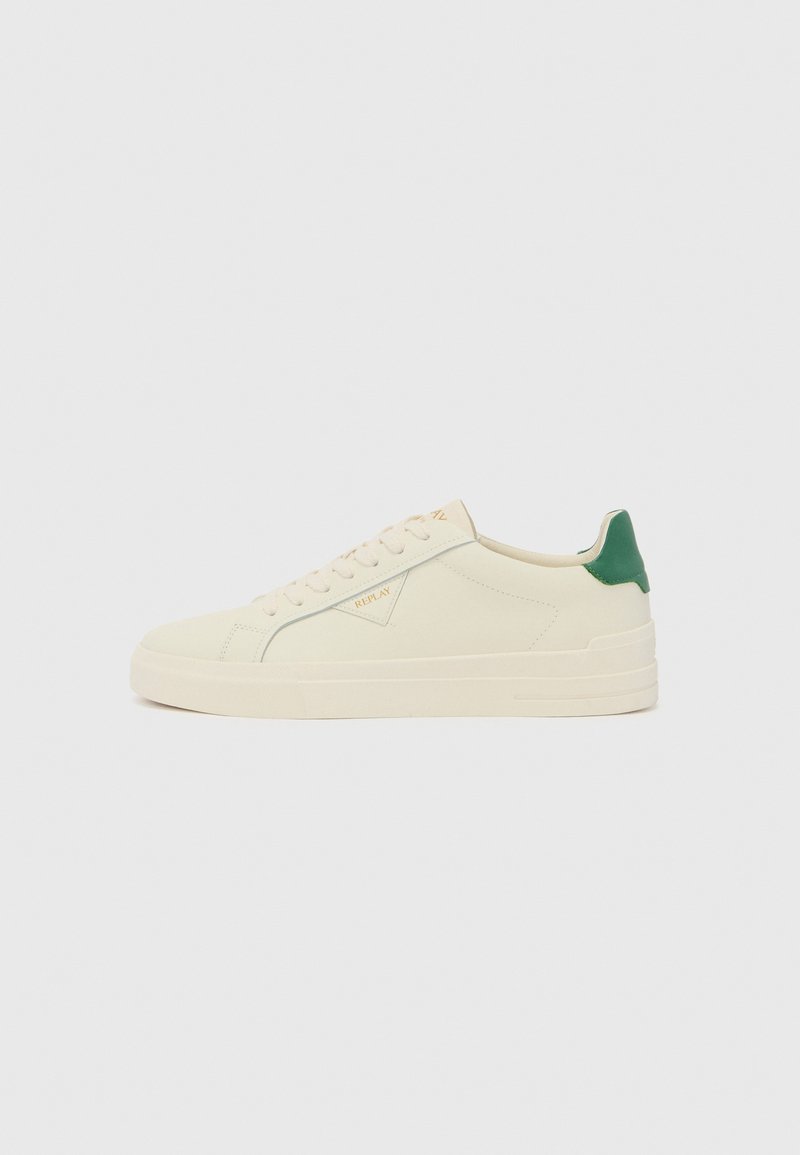 Replay EVAN CLASS - Sneakers - off white/green
