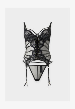 Ann Summers, DARK WHISPERS FOLDOVER CAMI SUSPENDER - Corset - black