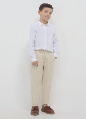 Calliope TINTA UNITA - Jeans Straight Leg - beige chiaro