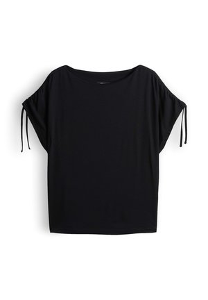 OPUS, RELAXED FIT FLUID DRAPE - T-Shirt print - black