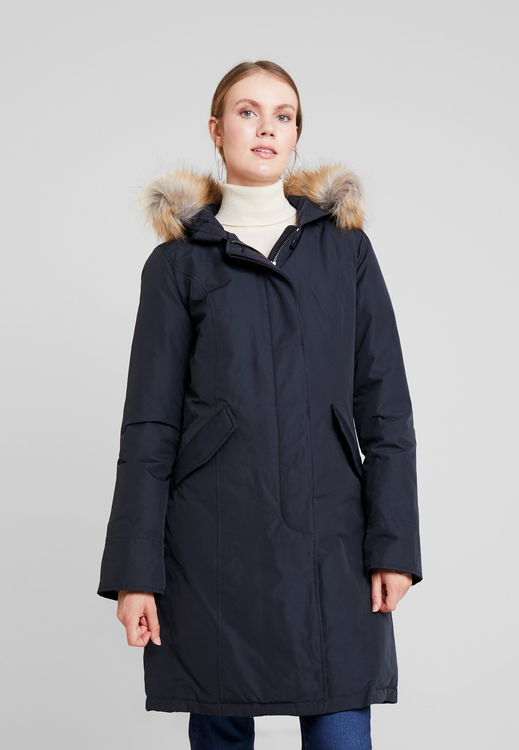 Canadian Classics Fundy Bay Long Fake Fur Donsjas Navy Donkerblauw Zalando Nl
