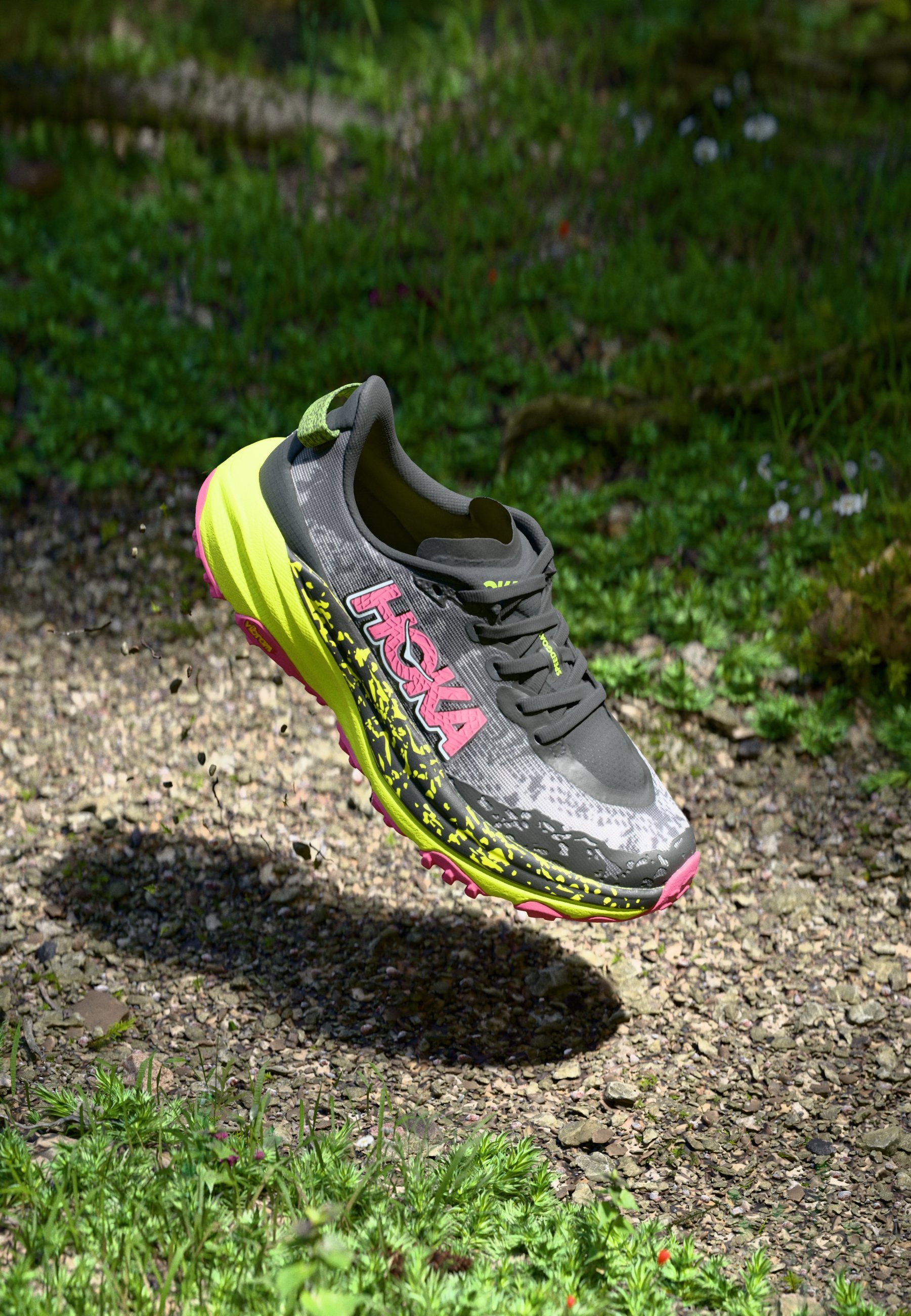 HOKA SPEEDGOAT 6 - Trail running shoes - black/neon citrus  display picture 3