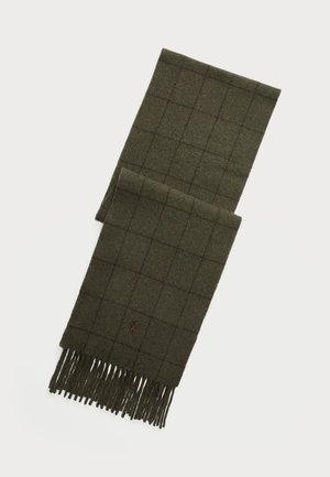 WINDOWPANE PLAID WOOL BLEND SCARF UNISEX - Écharpe - dark brown