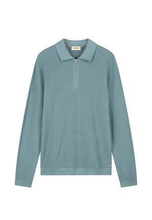 Dstrezzed, KOSTAS ZIP POLO - Jersey de punto - stormy sea