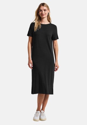 MIT SCHLITZDETAIL - Jersey dress - schwarz
