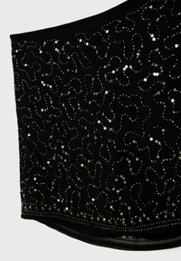 Stradivarius EMBROIDERED - Mini skirt - black