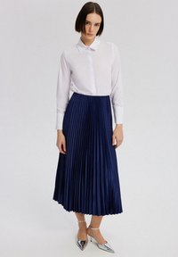 Touché Privé Gonna a pieghe - navy blue