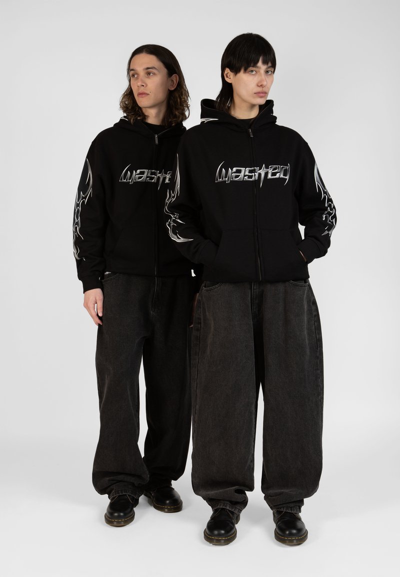 Sweat à Capuche Homme Zombie Heavy Metal - Couleur Noir, Zip Complet, Taille L, Neuf Sans étiquette