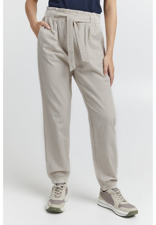 OXLENNJA REGULAR FIT ELASTIC CUFFS - Trousers - oatmeal