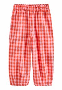 Next - REGULAR FIT - PULL ON BARREL  - Nadrágok - red pink gingham Miniatűr kép 1