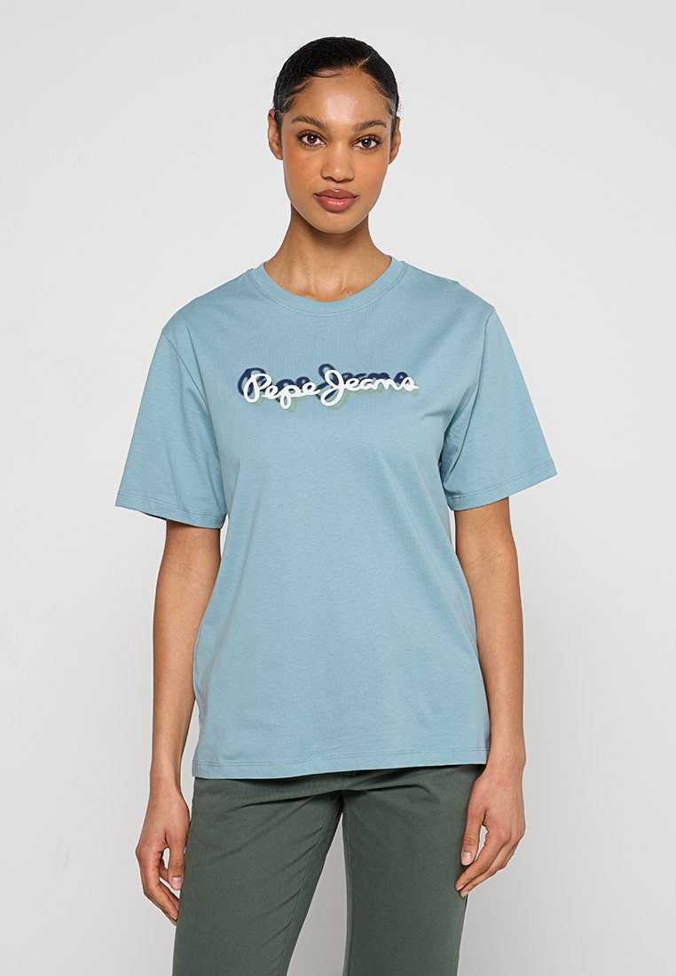 Pepe Jeans T-shirt print lichtblauw