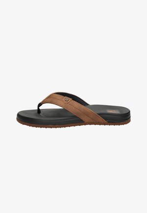 Nelson, NELSON HEREN SLIPPER - T-bar sandals - cognac