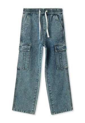 Terranova WIDE LEG CON COULISSE - Jeans baggy - blu denim medio