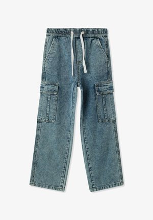Terranova WIDE LEG CON COULISSE - Jeans baggy - blu denim medio