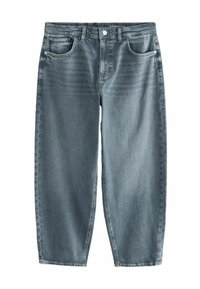 Traperice barrel fit u svijetloplavom denimu, s petdžepnim dizajnom, blagim izblijedjenjem i ravnim nogavicama s ispucanom rubom.