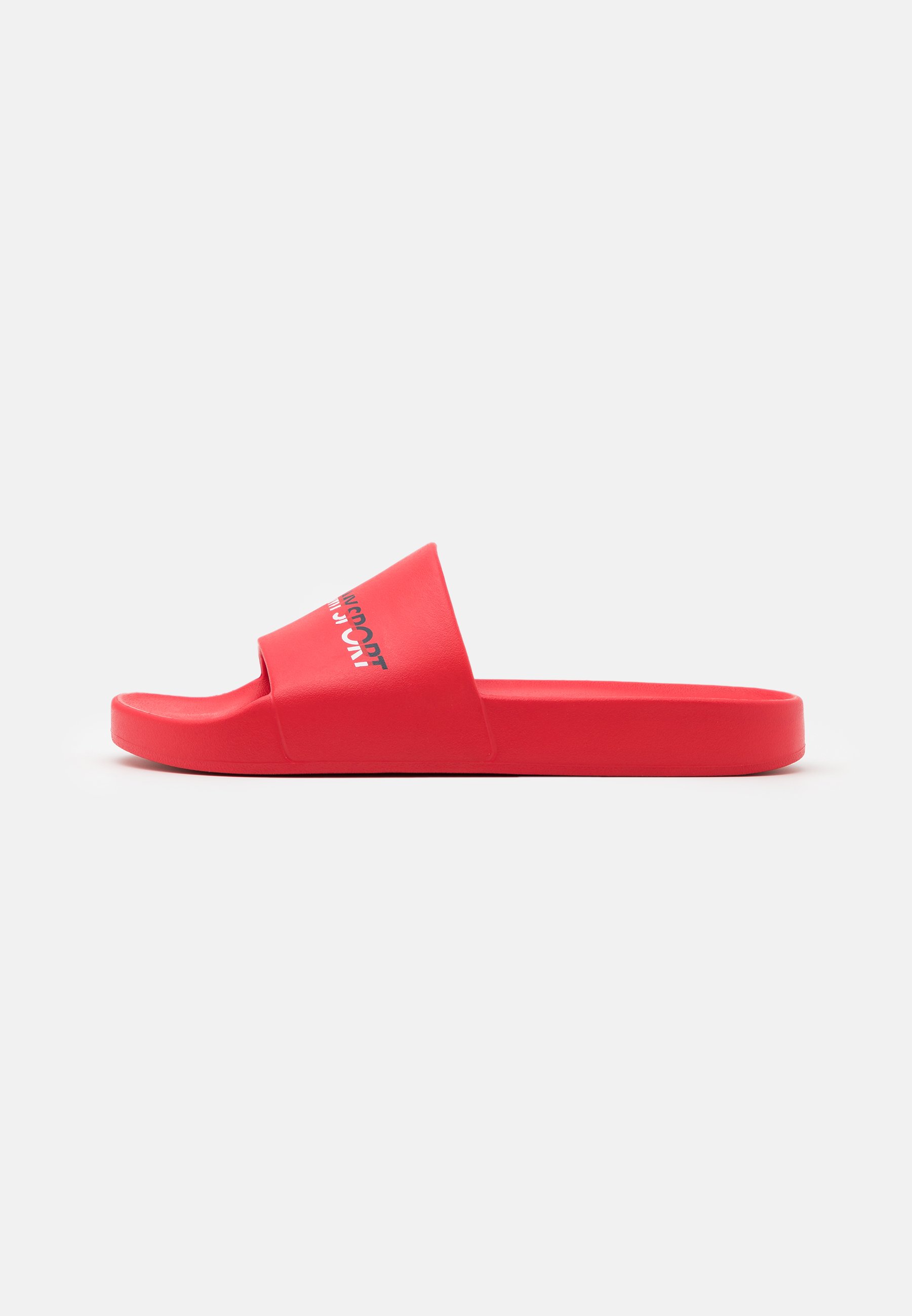 red tommy hilfiger slides