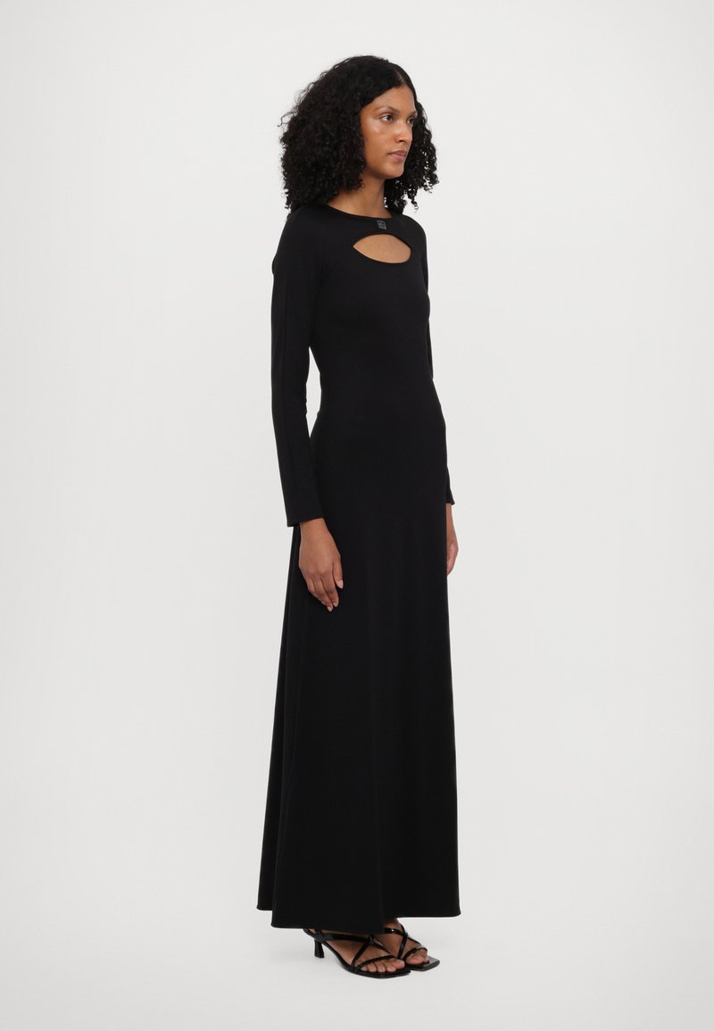 dove grey maxi dress Dove Satin Bridesmaid Dress A-Line Maxi V-Neck