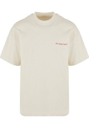Another Cotton Lab SLOW SUNDAY COFFE - Print T-shirt - white