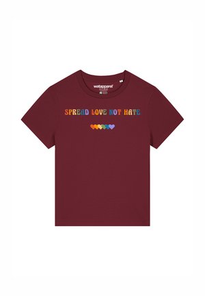 watapparel, T-Shirt print - burgundy