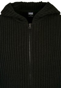 Urban Classics KNITTED ZIP HOODY - Adīta jaka - black