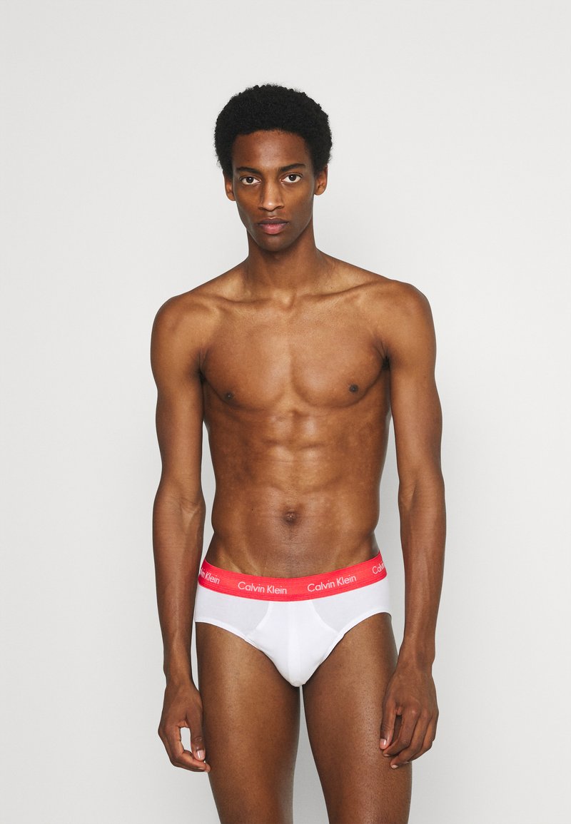 Calvin Klein Underwear HIP BRIEF 3 PACK COTTON STRETCH - Cuecas - white