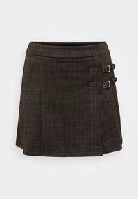 VMHENNESY SHORT SKIRT  - Φούστα σε γραμμή Α - chocolate torte/black/gold-coloured