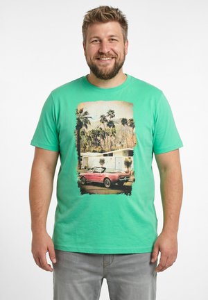 Men Plus, T-SHIRTS, 2ER-PACK, HALBARM, PRINT, RUNDHALS, BIS 8 XL - Printtipaita - sky blue