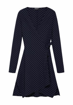 Desigual, LONG SLEEVE V-NECK DRESS - Freizeitkleid - black