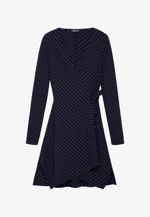 Desigual, LONG SLEEVE V-NECK DRESS - Freizeitkleid - black