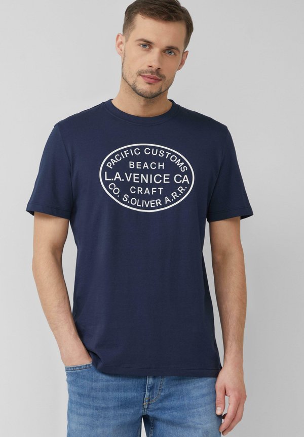 MIT CREW NECK UND - T-Shirt print - tiefblau