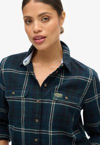 Superdry & Co Blusa - navy green check