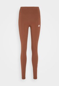 adidas Sportswear LIN LEG - Leggings - preloved brown/white