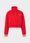 SPORT ZIP SWEATER WITH GRAPHIC - Φούτερ - red
